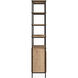 Ambrose Rustic Oak / Black Modular Bookcase, Large